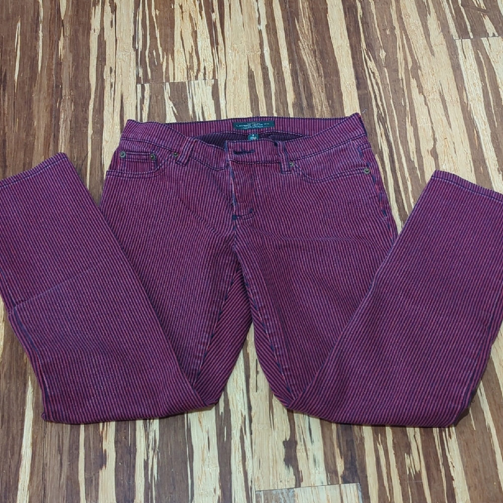 Ralph Lauren Red and Blue Striped Jeans
